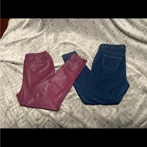 Lularoe Luxe Faux Leather Leggings and Jeggings size XL
